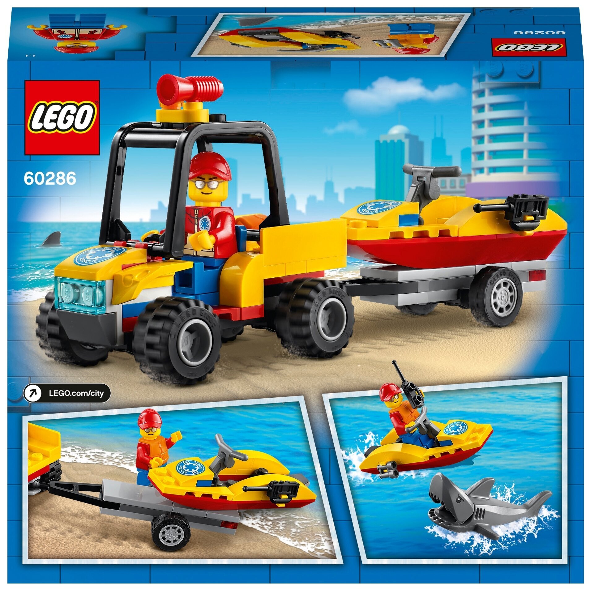 Конструктор LEGO City 60286 Пляжный спасательный вездеход — фото 2