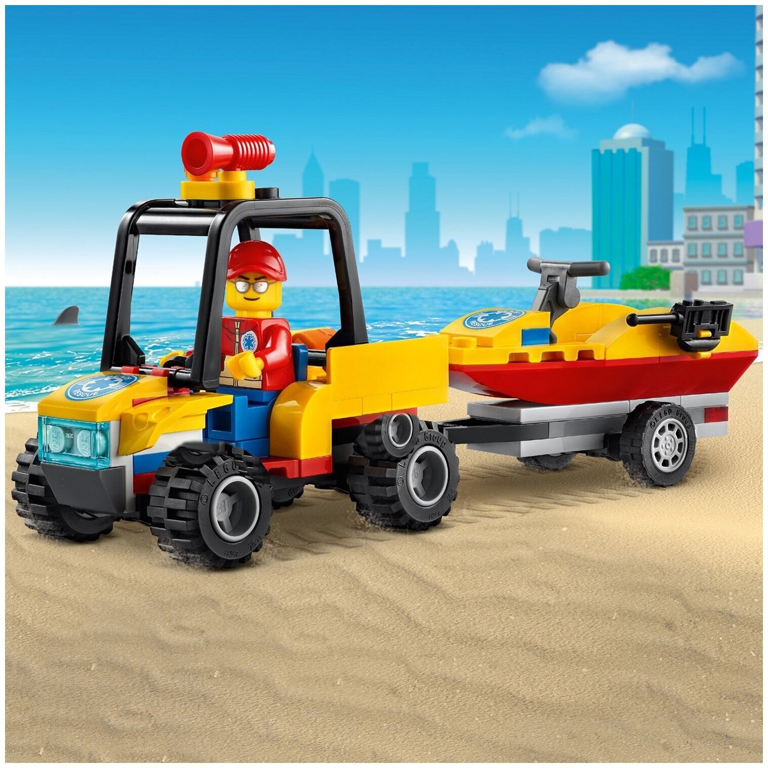 Конструктор LEGO City 60286 Пляжный спасательный вездеход — фото 6