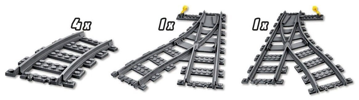 Конструктор LEGO City Trains 60238 Железнодорожные стрелки — фото 13