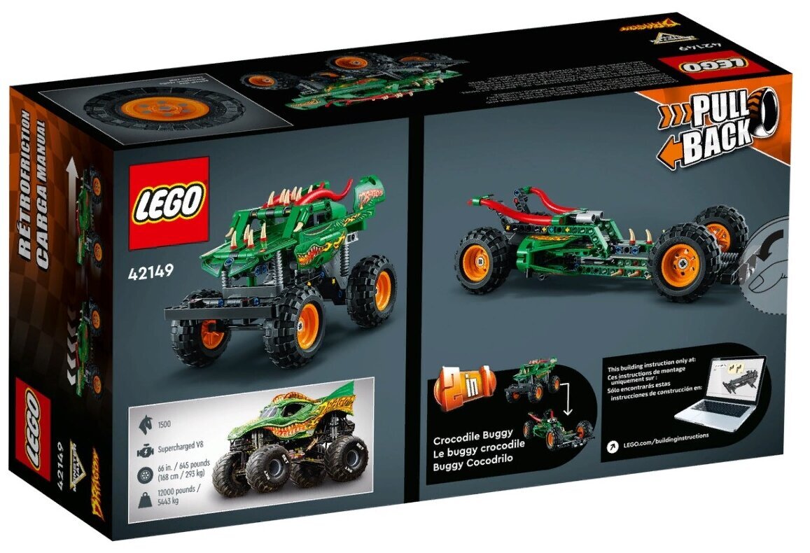Конструктор LEGO Technic 42149 Monster Jam Дракон — фото 2