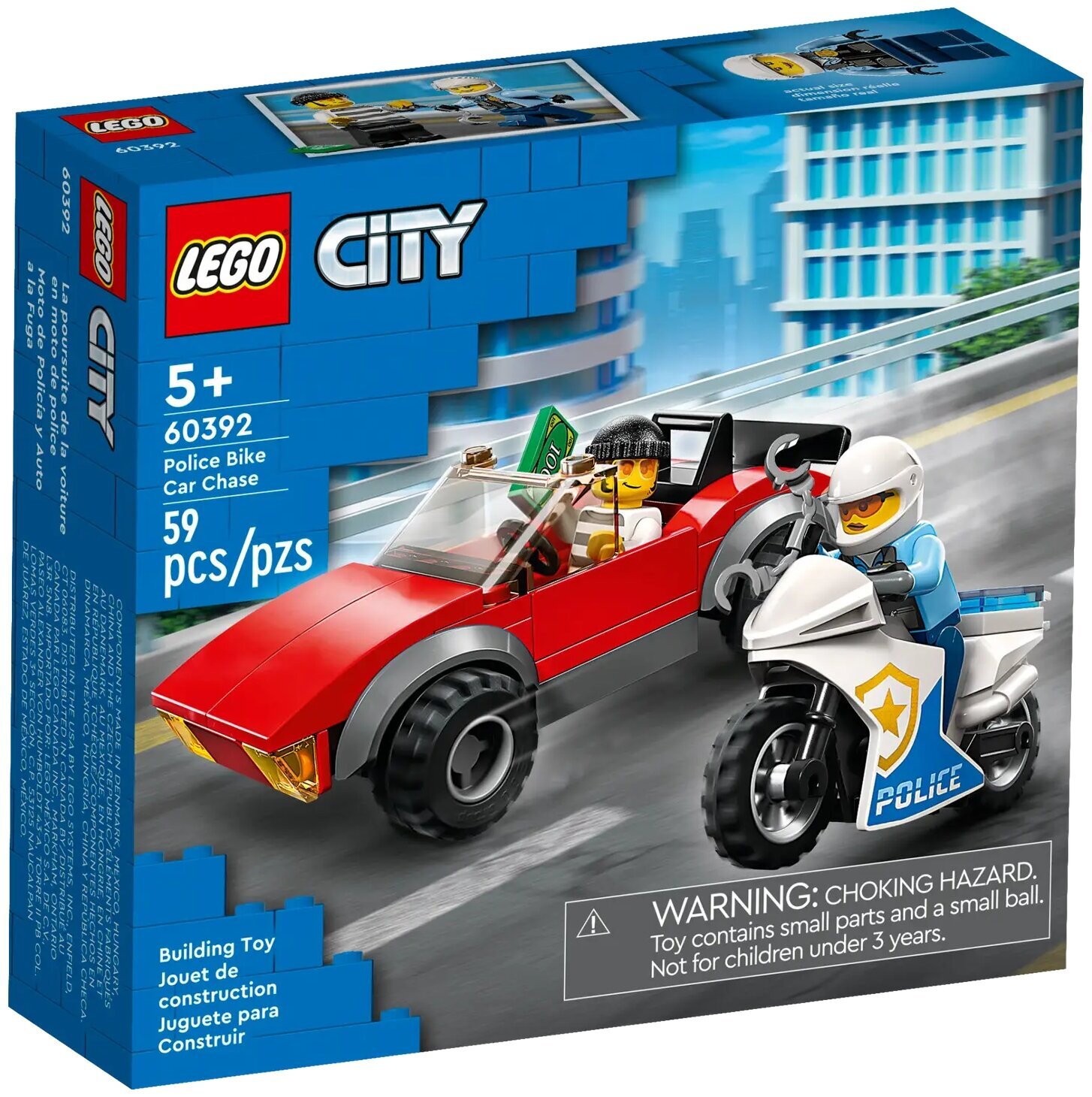 Конструктор LEGO City 60392 Полицейская погоня на байке — фото 2