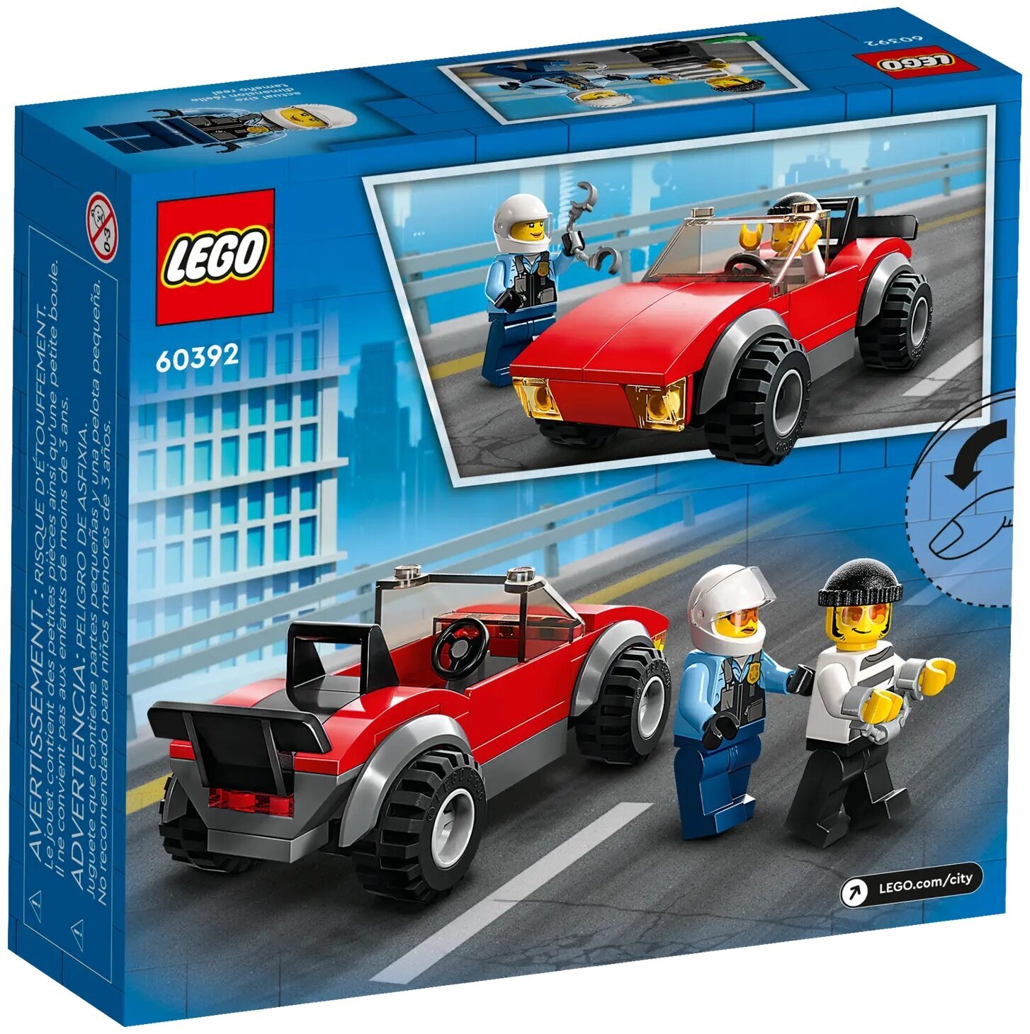 Конструктор LEGO City 60392 Полицейская погоня на байке — фото 3