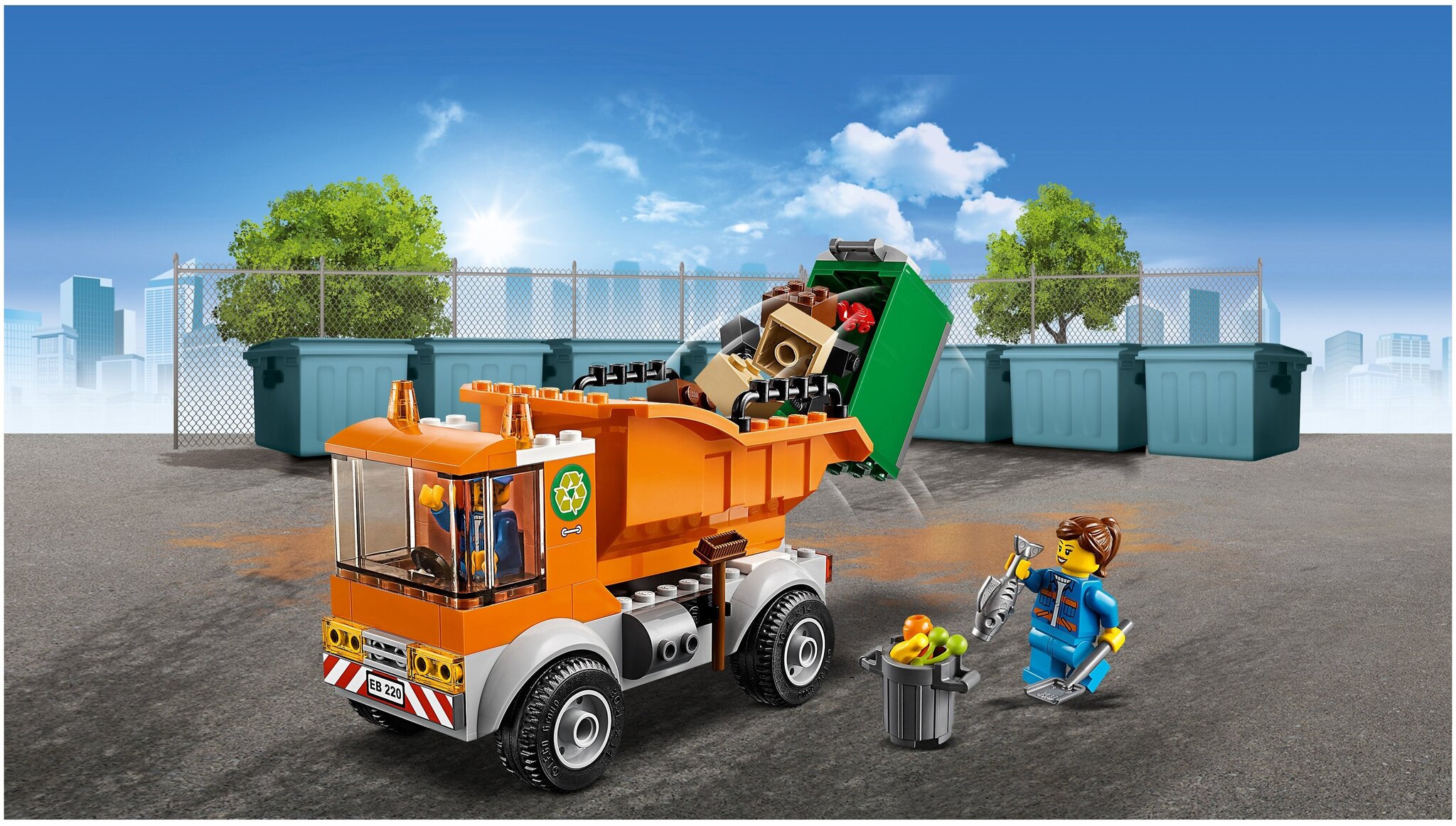 Конструктор LEGO City 60220 Мусоровоз — фото 15