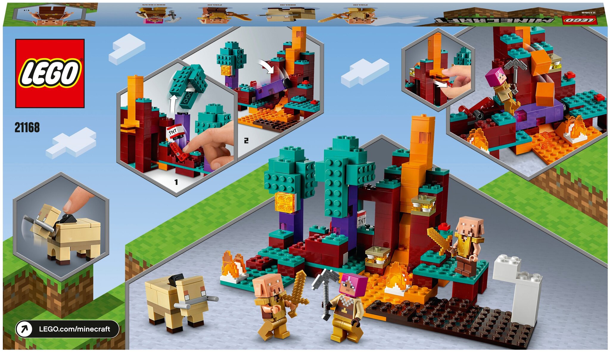 Конструктор LEGO Minecraft 21168 Искажённый лес — фото 3
