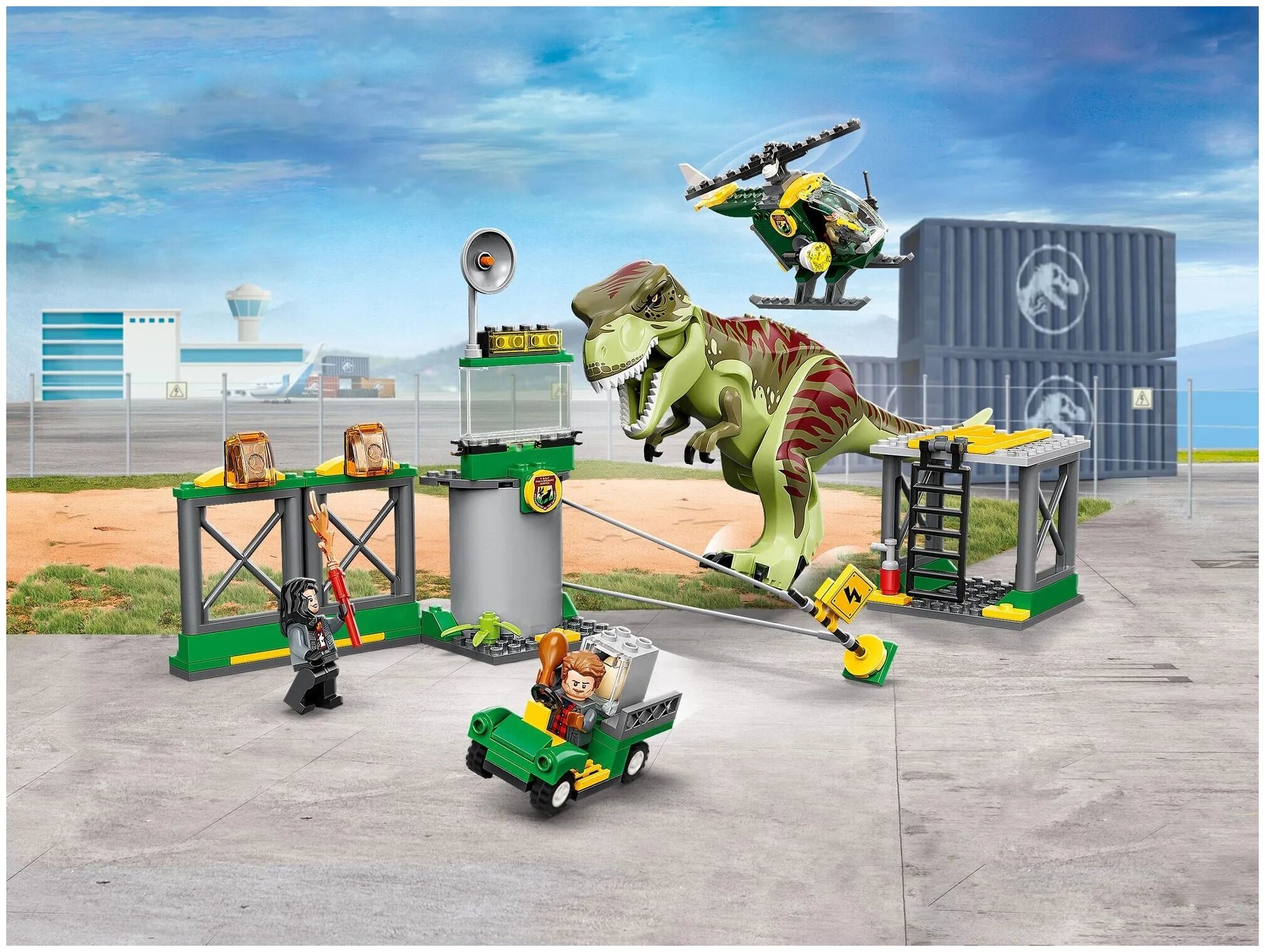 Конструктор LEGO Jurassic World 76944 Прорыв тираннозавра T-Рекса — фото 7