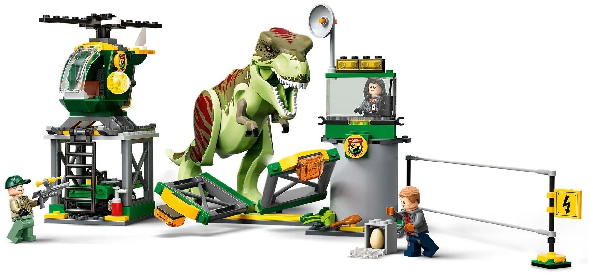 Конструктор LEGO Jurassic World 76944 Прорыв тираннозавра T-Рекса — фото 10