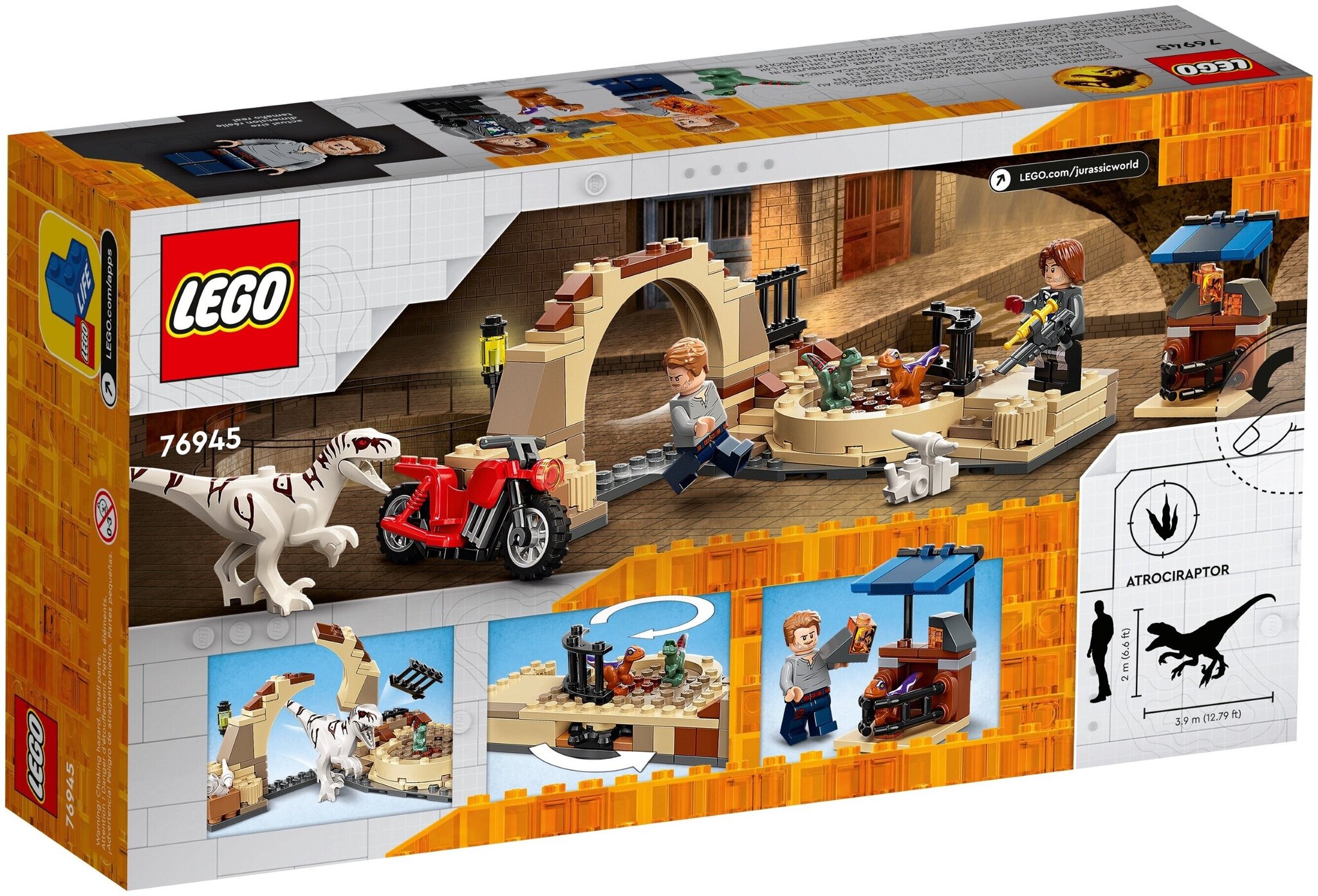 Конструктор LEGO Jurassic World 76945 Атроцираптор: погоня на мотоцикле — фото 2
