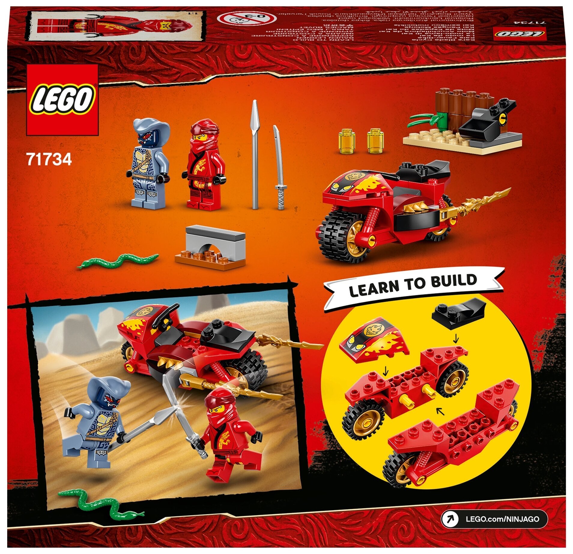 Конструктор LEGO Ninjago 71734 Мотоцикл Кая — фото 3