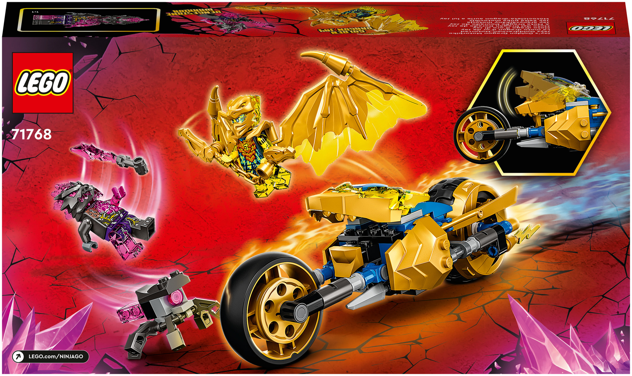 Конструктор LEGO Ninjago 71768 Мотоцикл Джея Золотой Дракон — фото 2