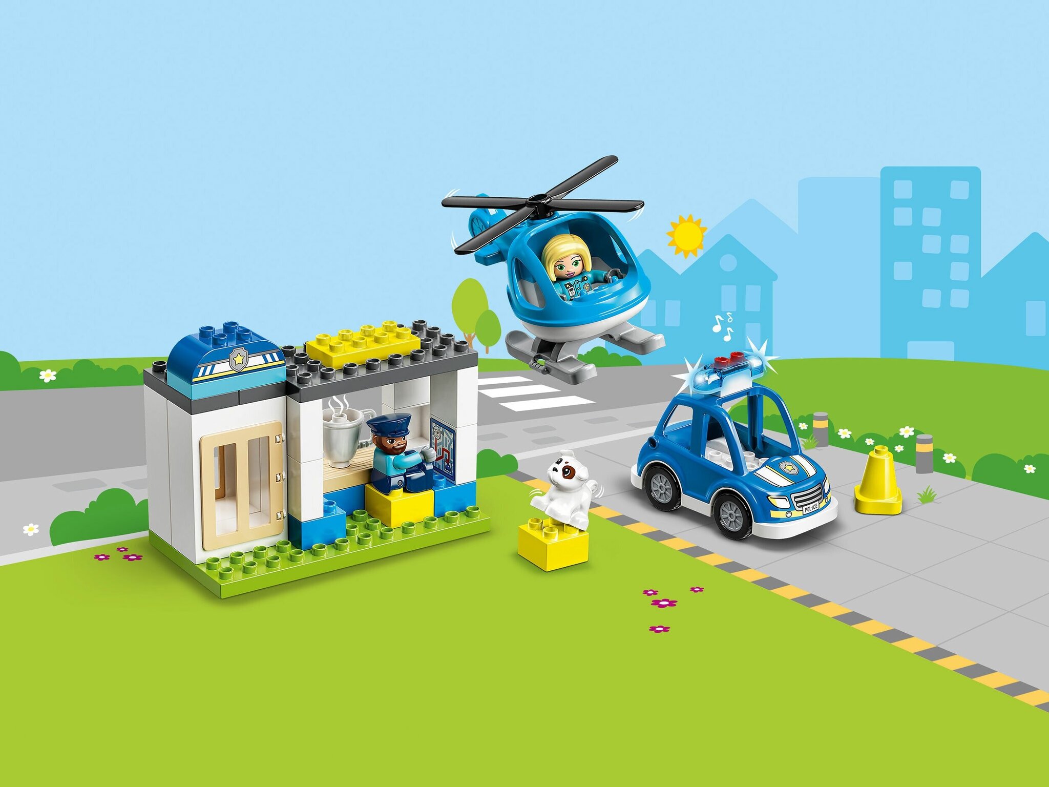 Конструктор LEGO DUPLO Town 10959 Полицейский участок и вертолёт — фото 13