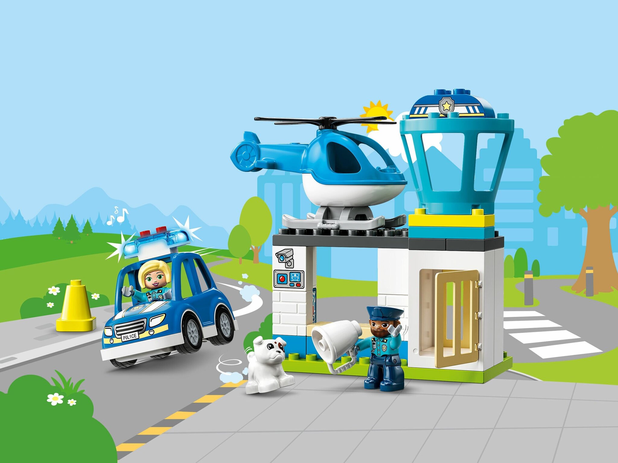 Конструктор LEGO DUPLO Town 10959 Полицейский участок и вертолёт — фото 11