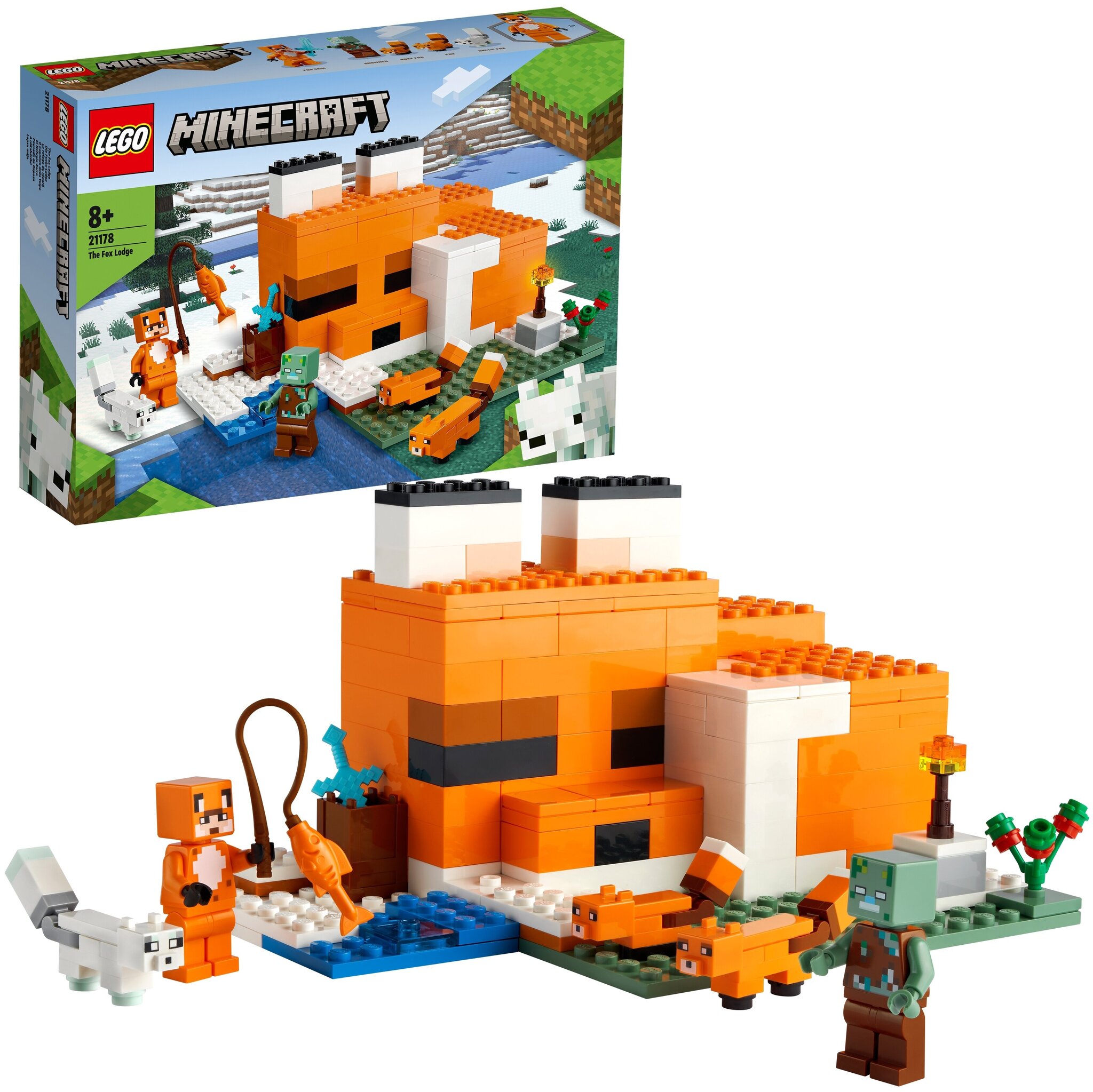 Конструктор LEGO Minecraft 21178 Лисья хижина