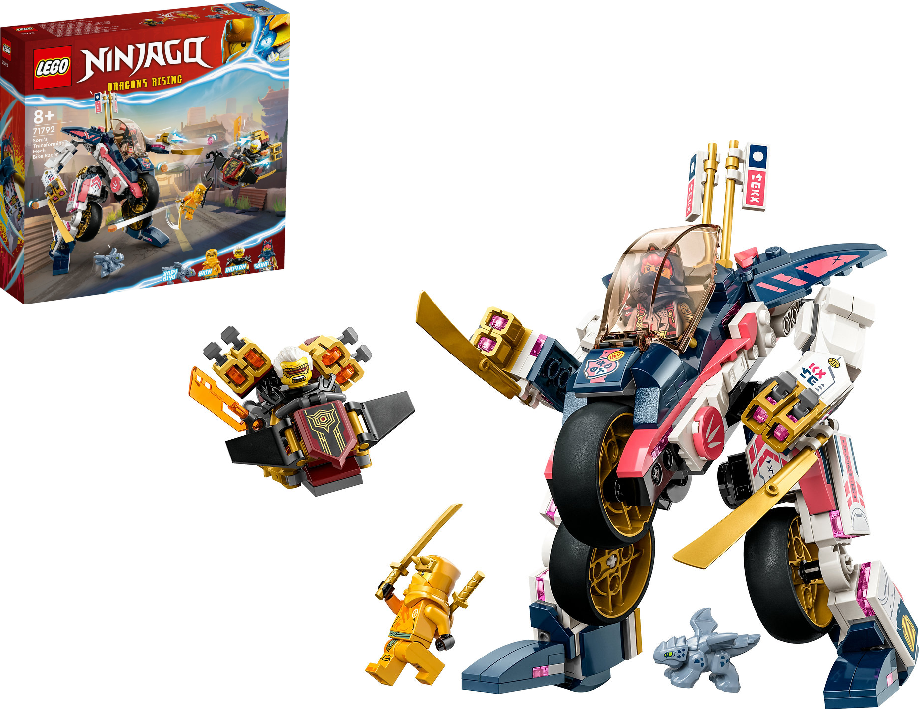 Конструктор LEGO Ninjago 71792 Трансформирующийся мотогонщик Сора — фото 2
