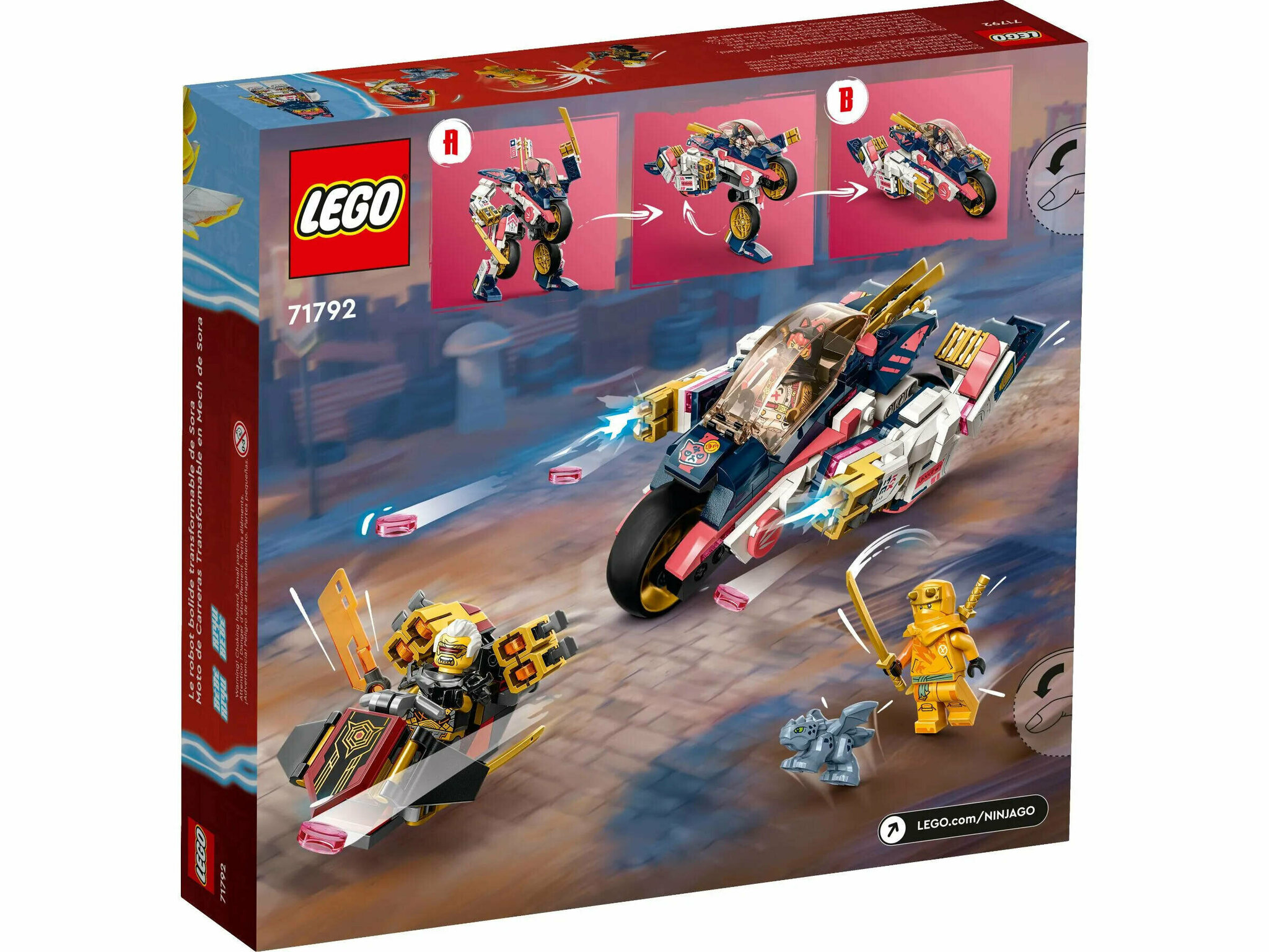 Конструктор LEGO Ninjago 71792 Трансформирующийся мотогонщик Сора — фото 4