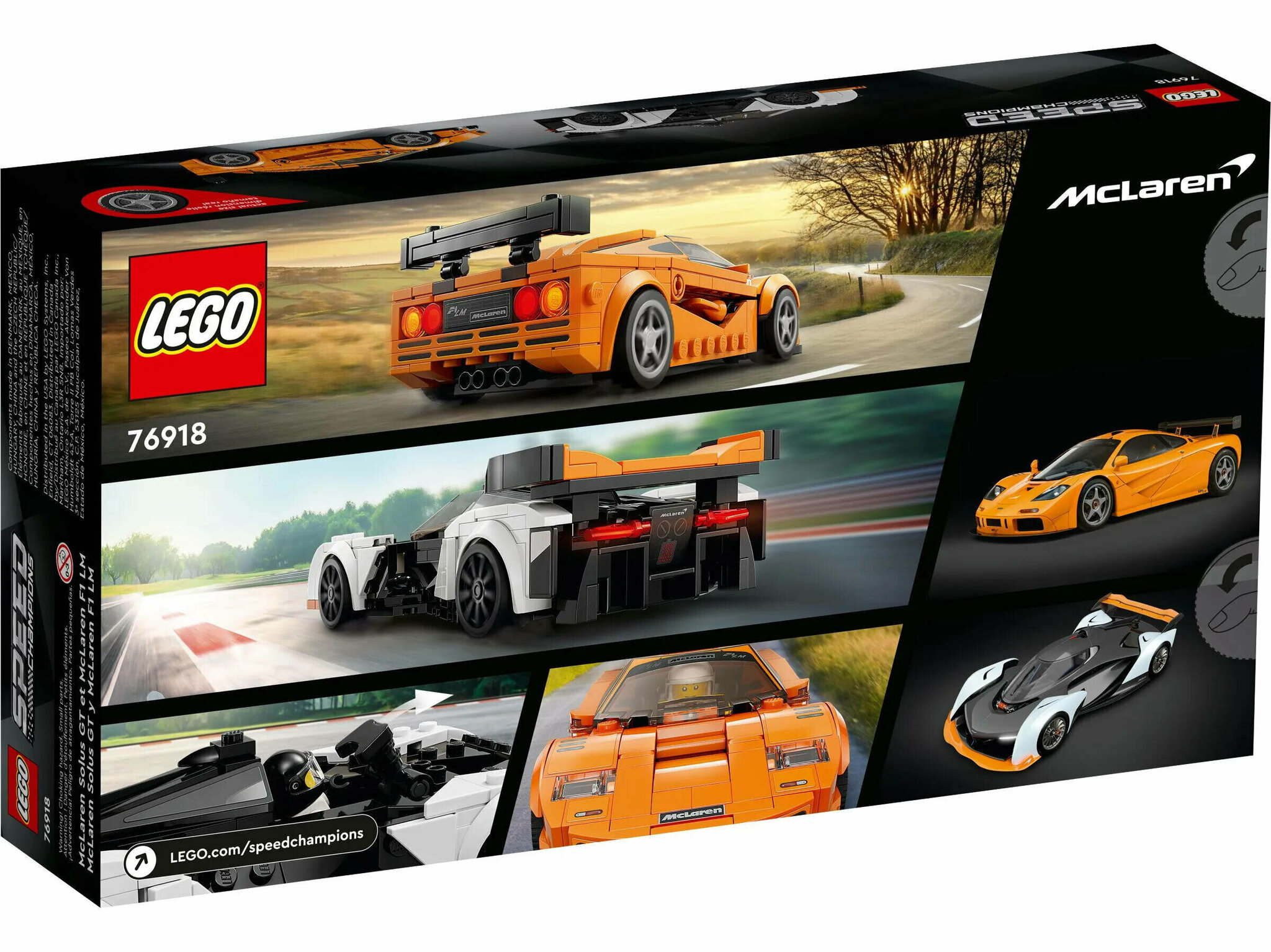 Конструктор LEGO Speed Champions 76918 McLaren Solus GT & McLaren F1 LM — фото 2