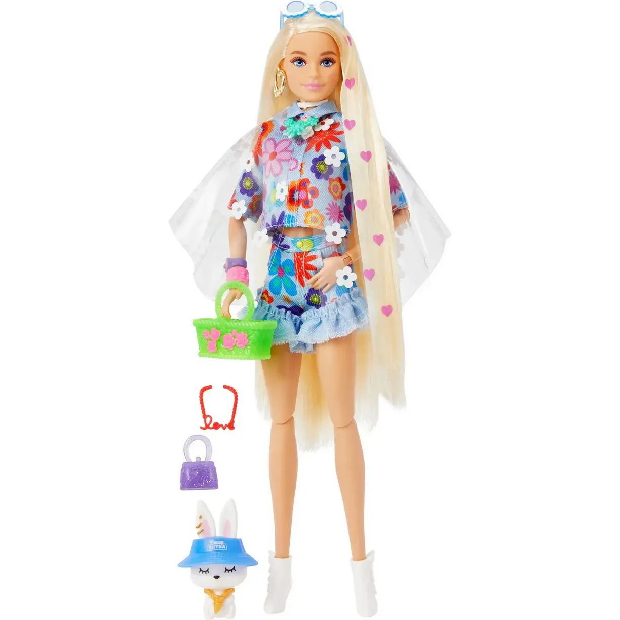 Кукла Barbie Экстра в одежде с цветочным принтом