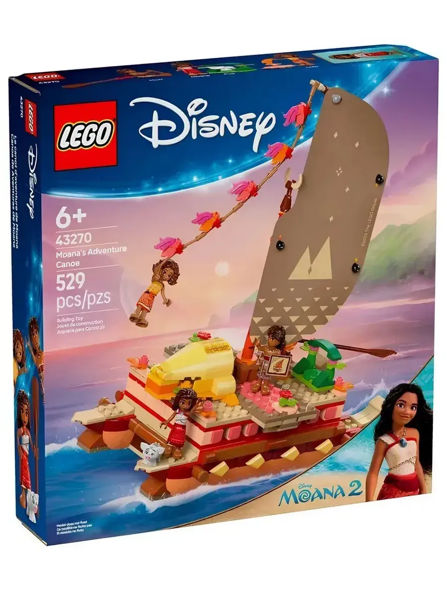 Конструктор Disney Princess 43270 Путешествие Моаны на каноэ