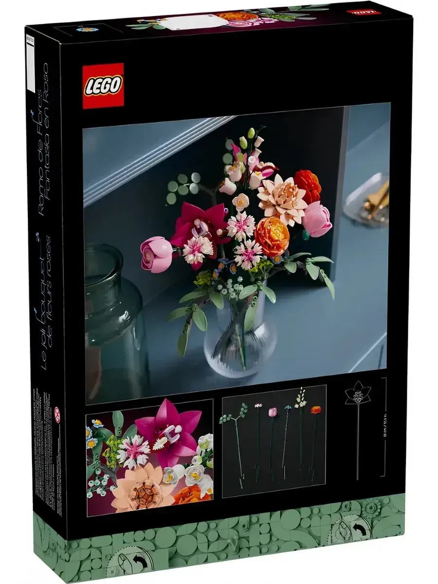 Конструктор Icons 10342 Букет из розовых цветов — фото 2