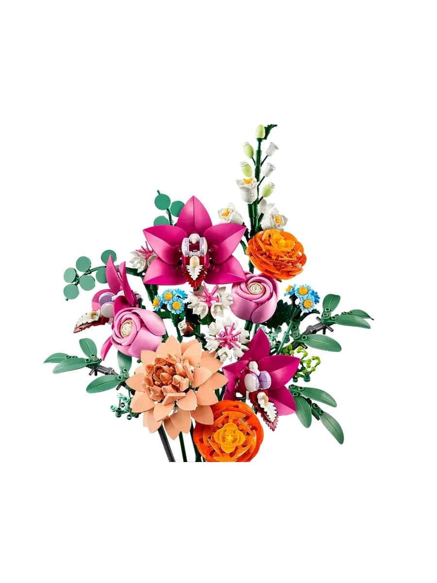 Конструктор Icons 10342 Букет из розовых цветов — фото 4