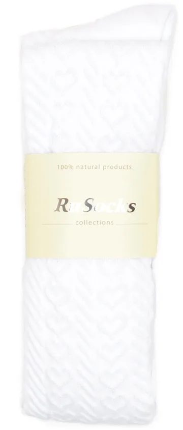 Белые ажурные колготки RuSocks