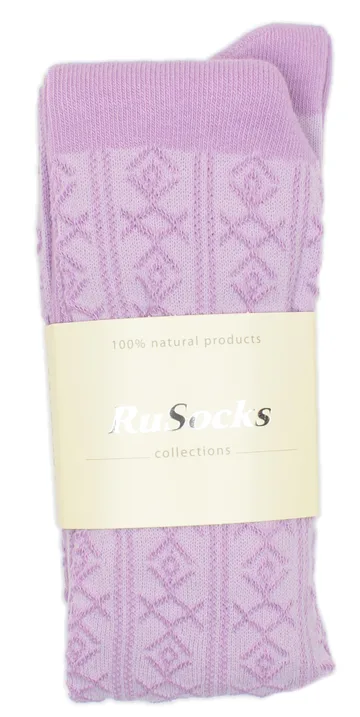 Сиреневые колготки с узором RuSocks